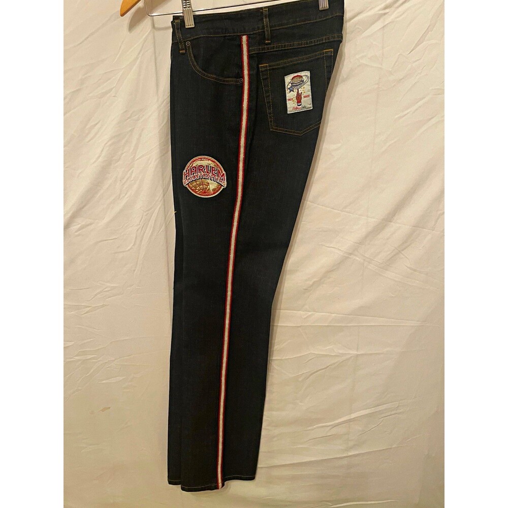 FUBU Platinum Teens Dark Wash Blue Denim Jeans Slim Straight Mid Rise Stretch
